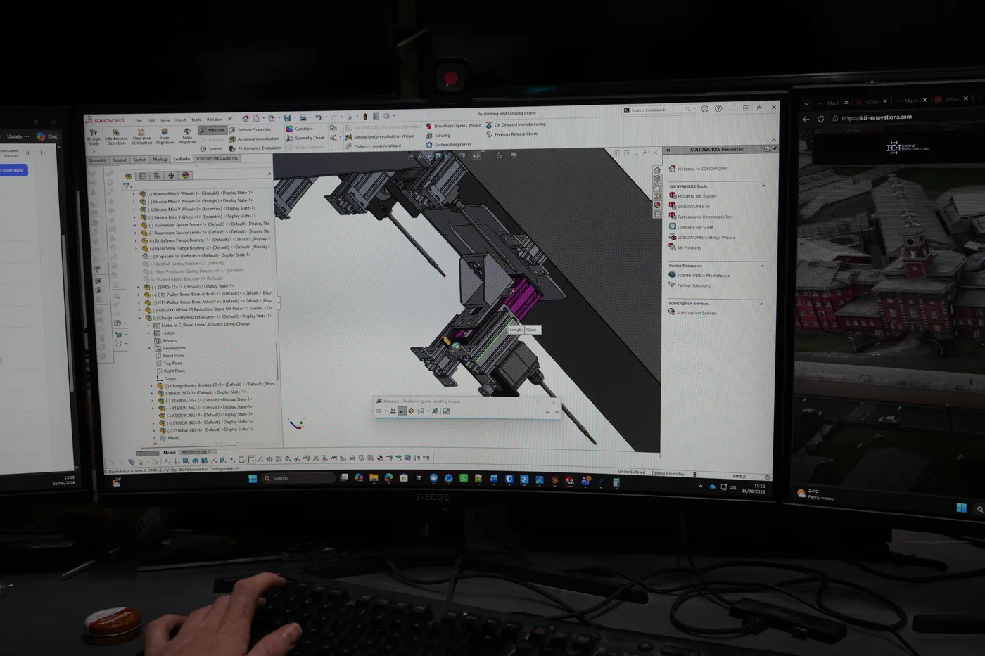 IDI engineer designing hardware in CAD